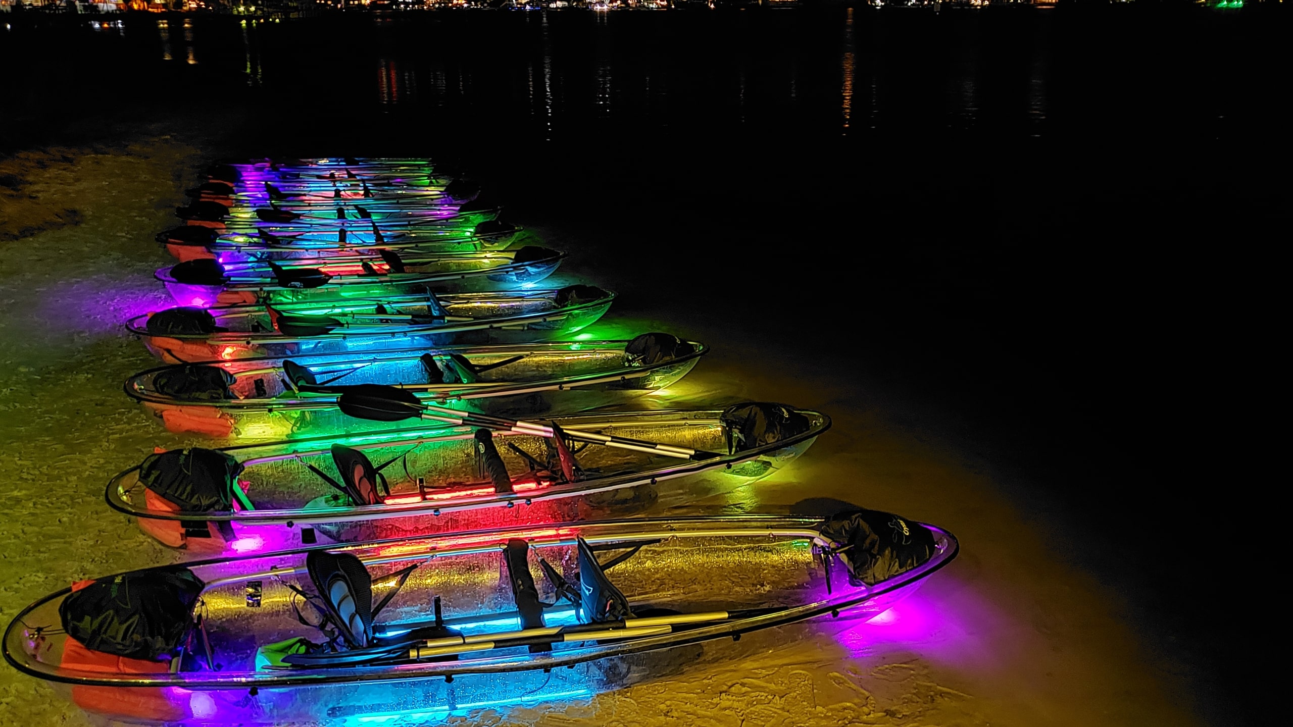 glow in the dark canoe boats